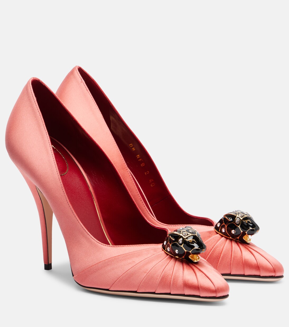 Verzierte Pumps Pas De Chat 105 aus Satin | Valentino Garavani