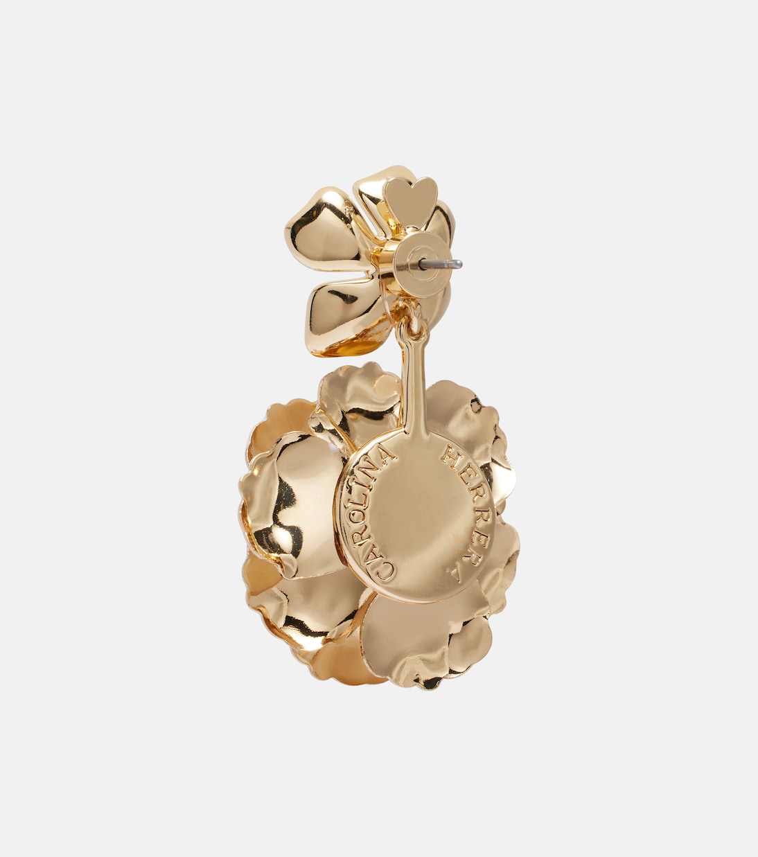 Crystal-embellished floral drop earrings | Carolina Herrera