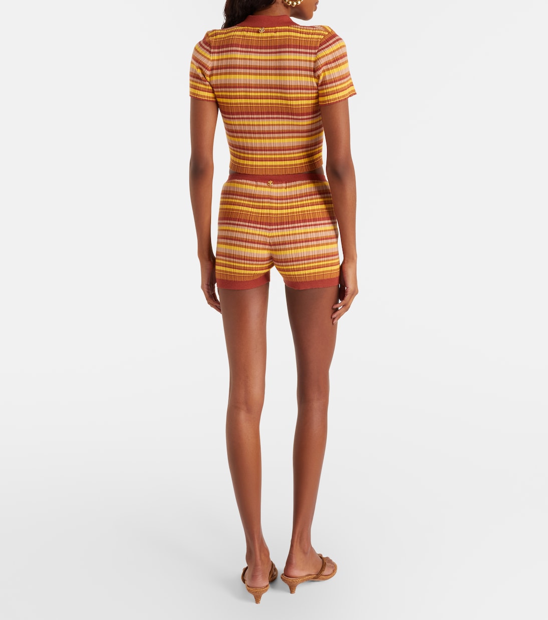 Jack ribbed-knit striped shorts | Bananhot