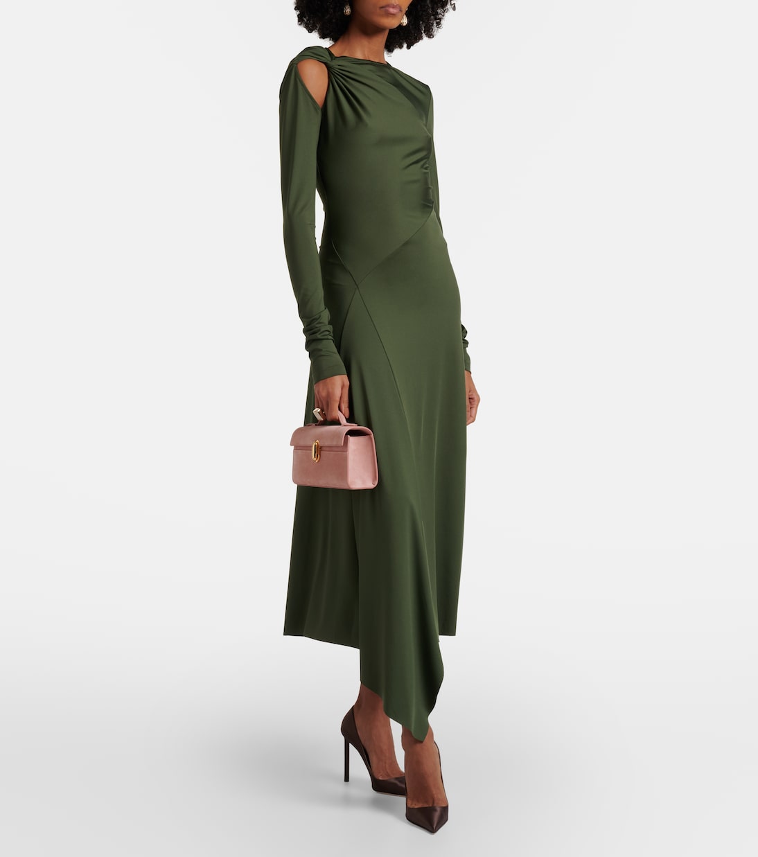 Symmetry Pochette suede top-handle bag | Savette