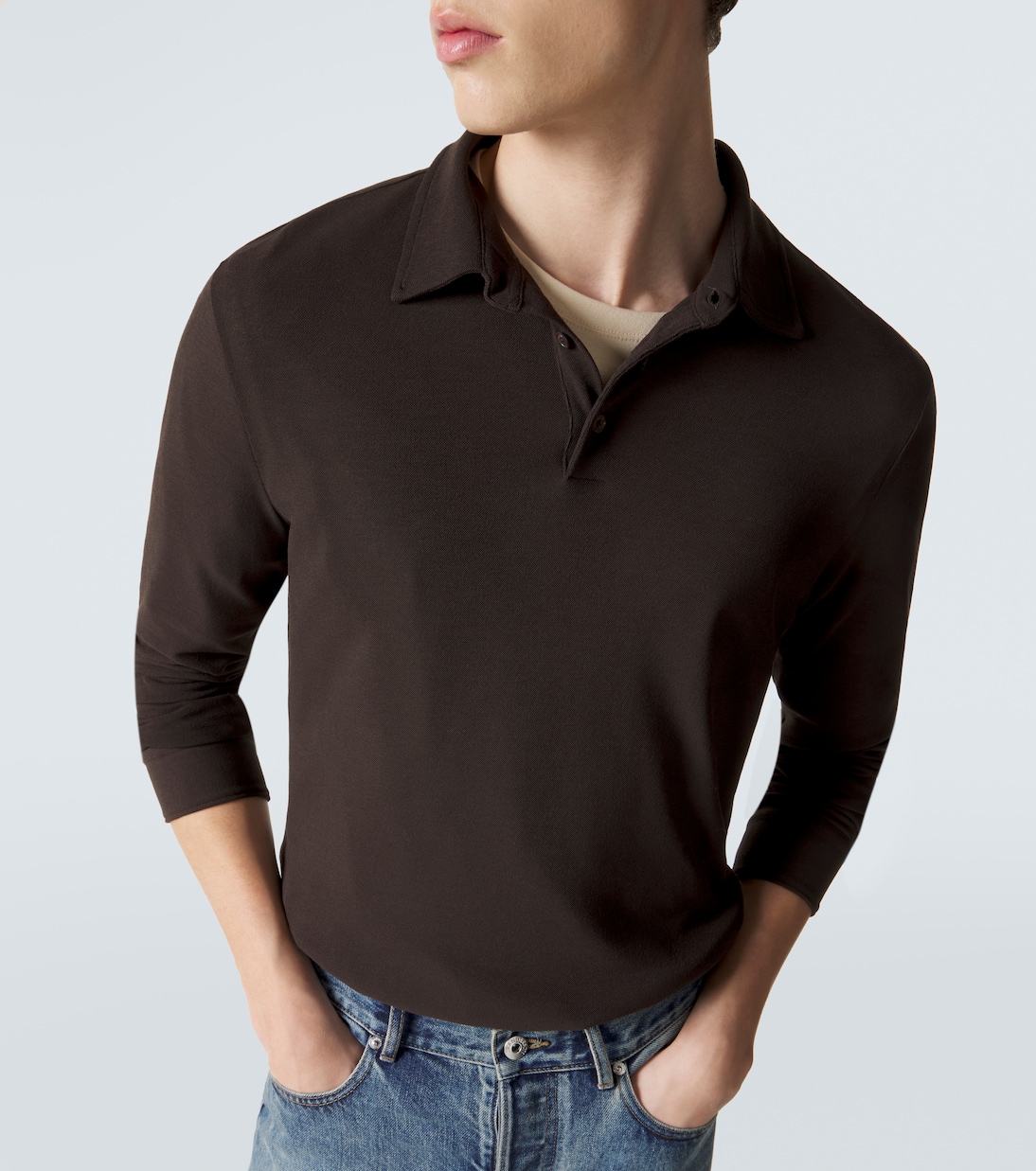 Cotton polo sweater | Slowear