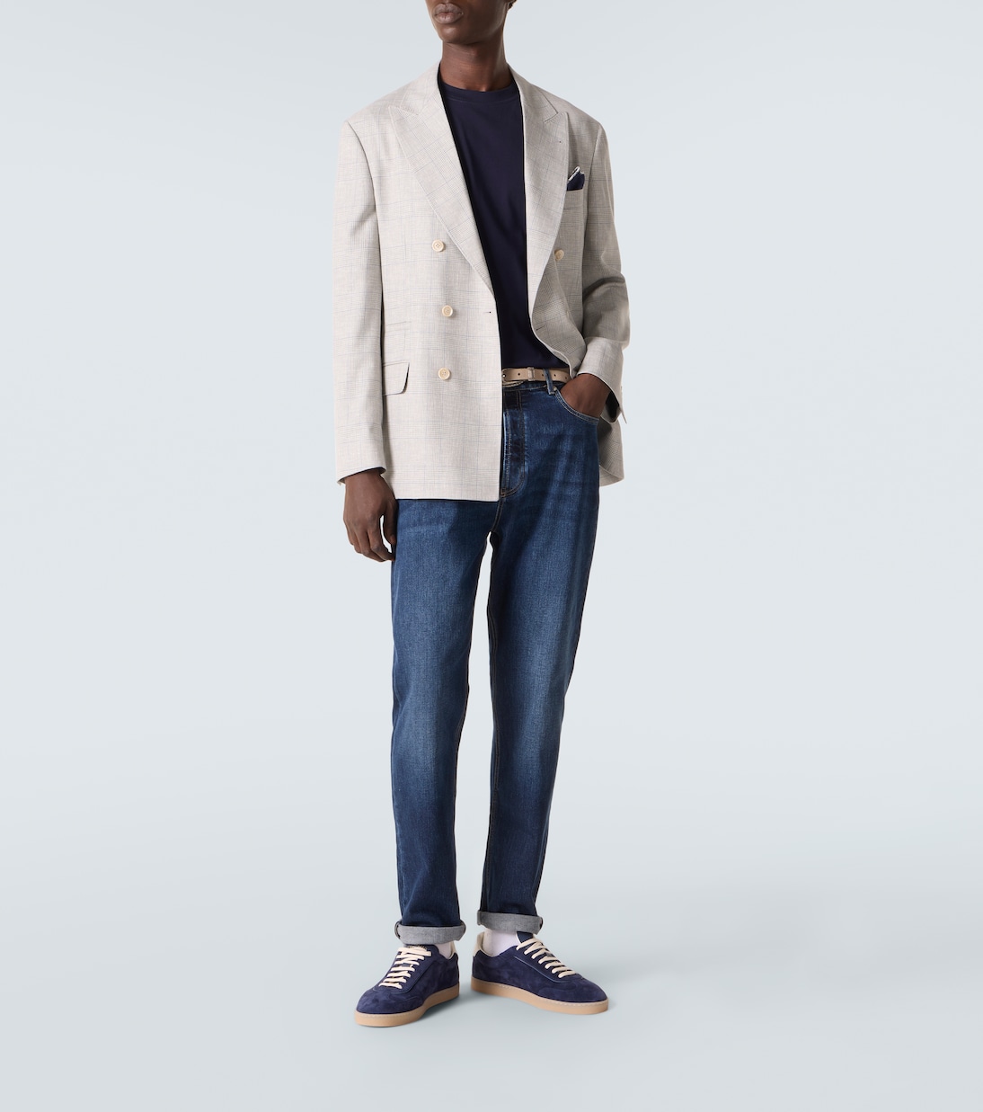 Printed cotton jersey T-shirt | Brunello Cucinelli