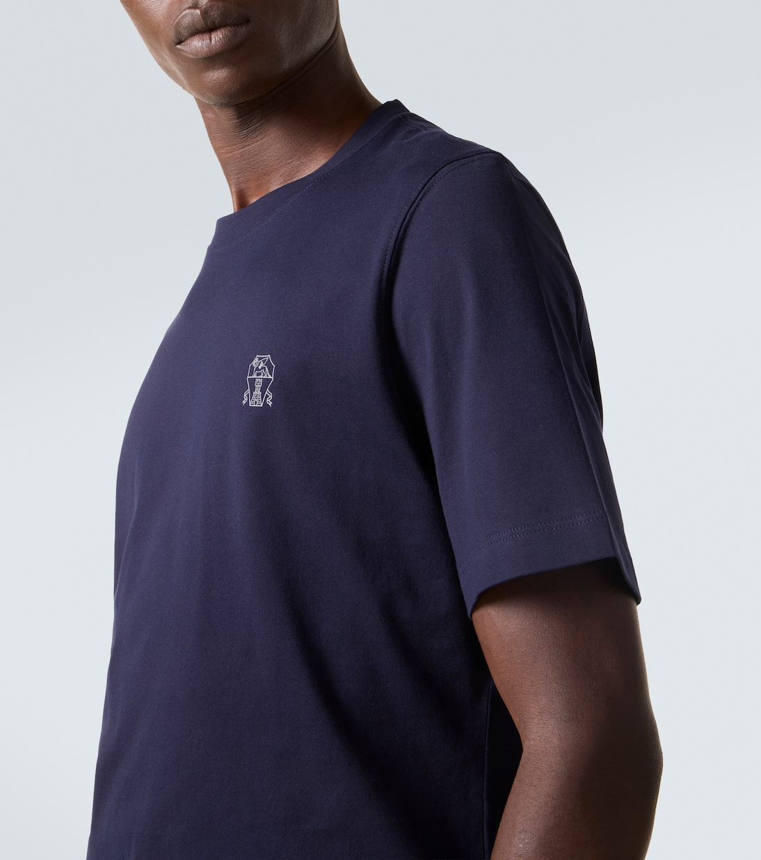 Printed cotton jersey T-shirt | Brunello Cucinelli