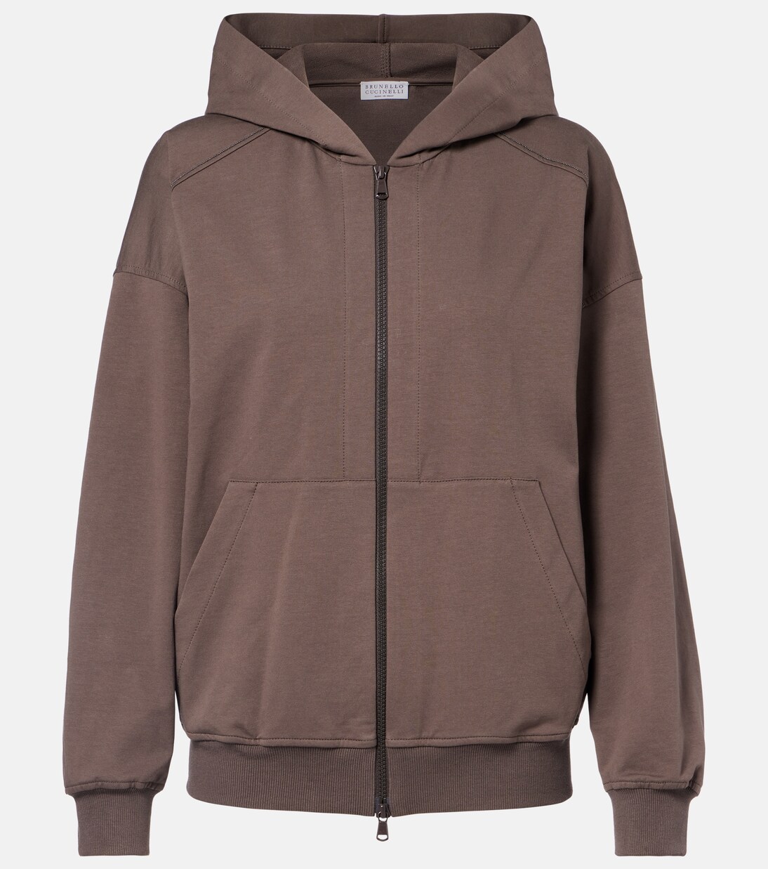Sweat-shirt à capuche Monili en coton | Brunello Cucinelli