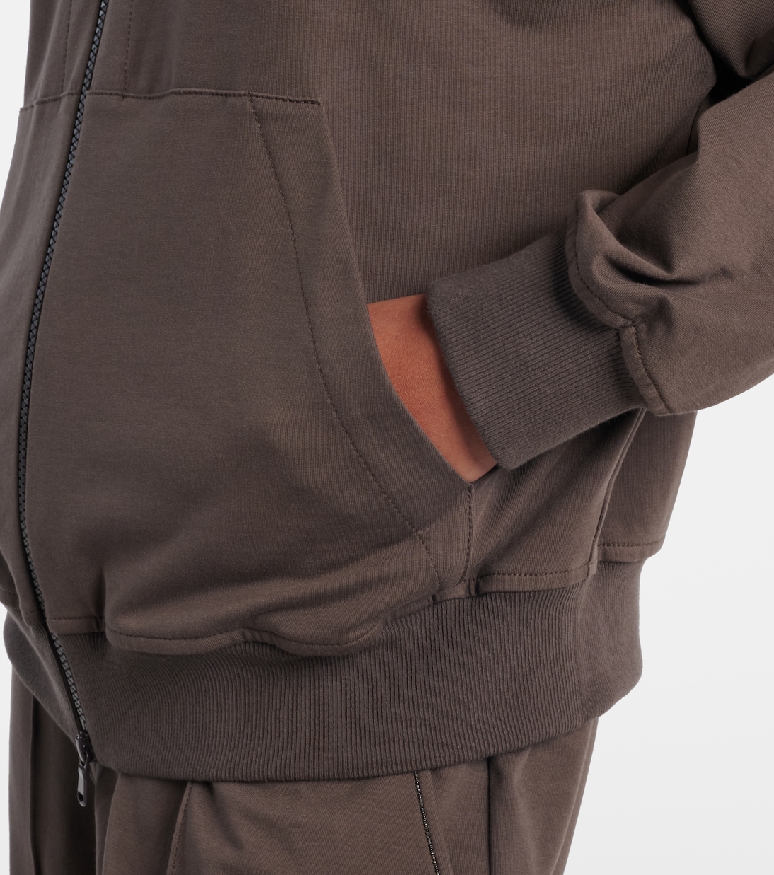 Sweat-shirt à capuche Monili en coton | Brunello Cucinelli