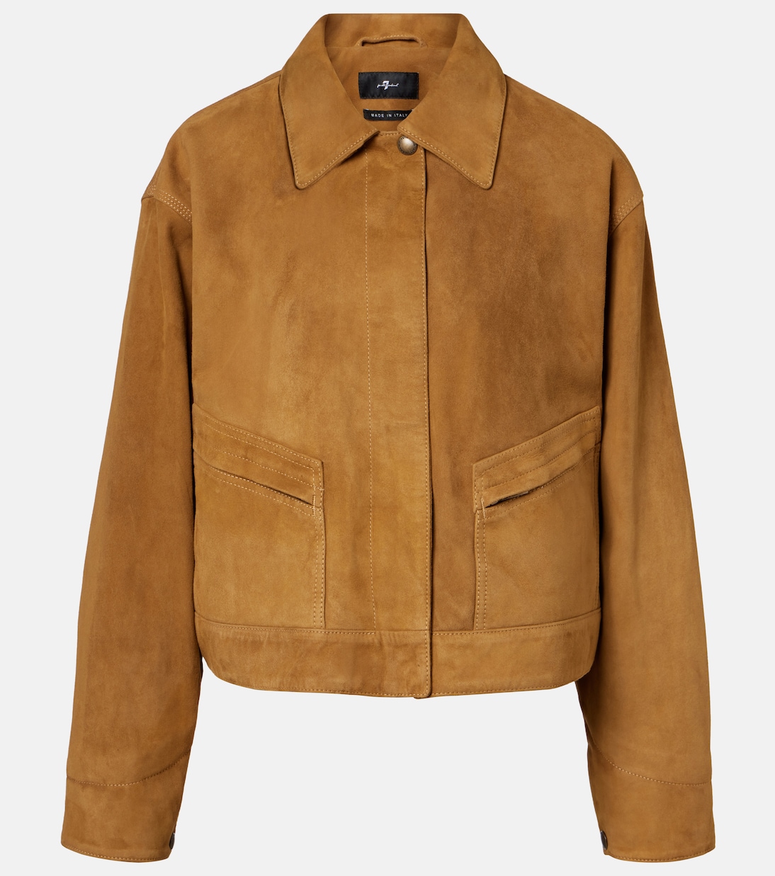 Cropped-Jacke aus Veloursleder | 7 For All Mankind