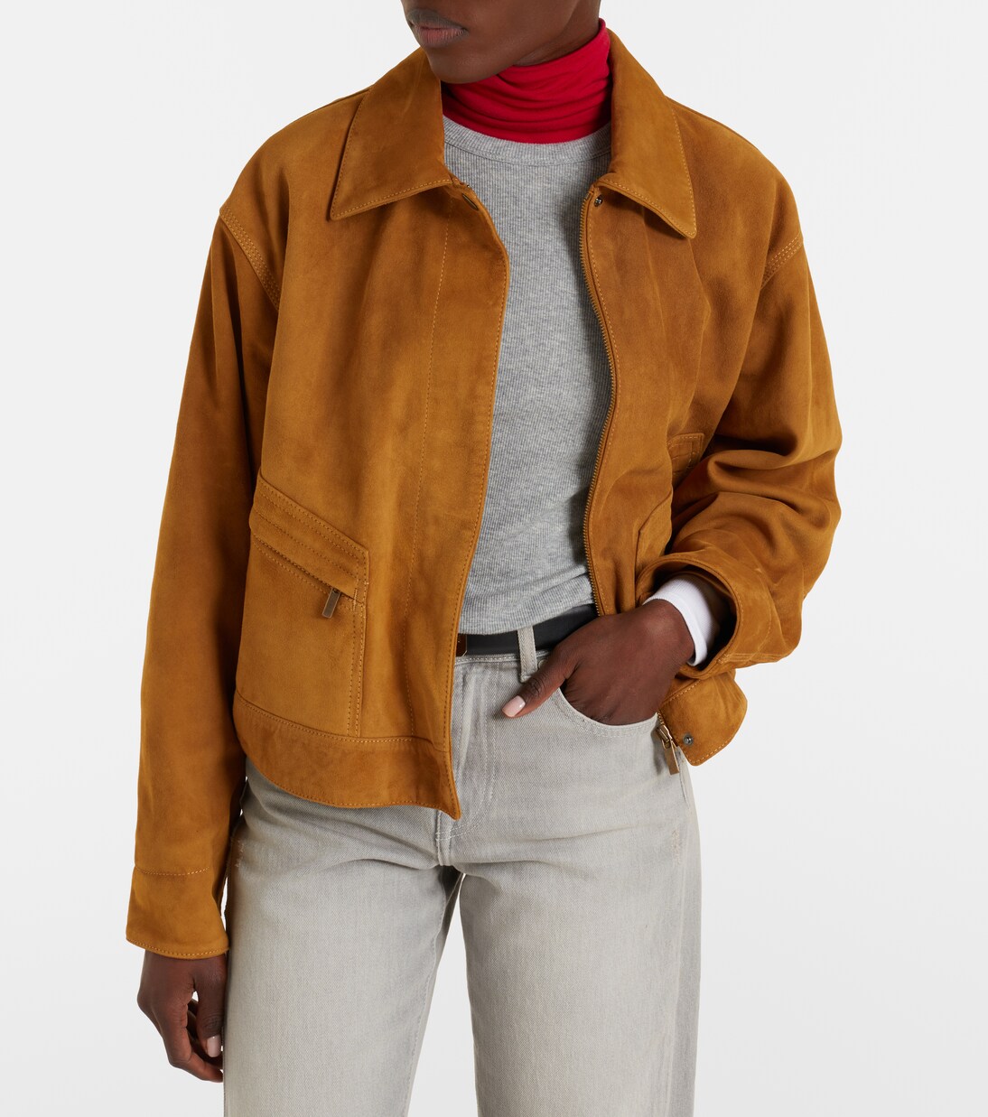 Cropped-Jacke aus Veloursleder | 7 For All Mankind