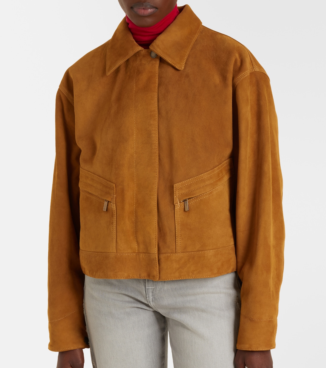 Cropped-Jacke aus Veloursleder | 7 For All Mankind