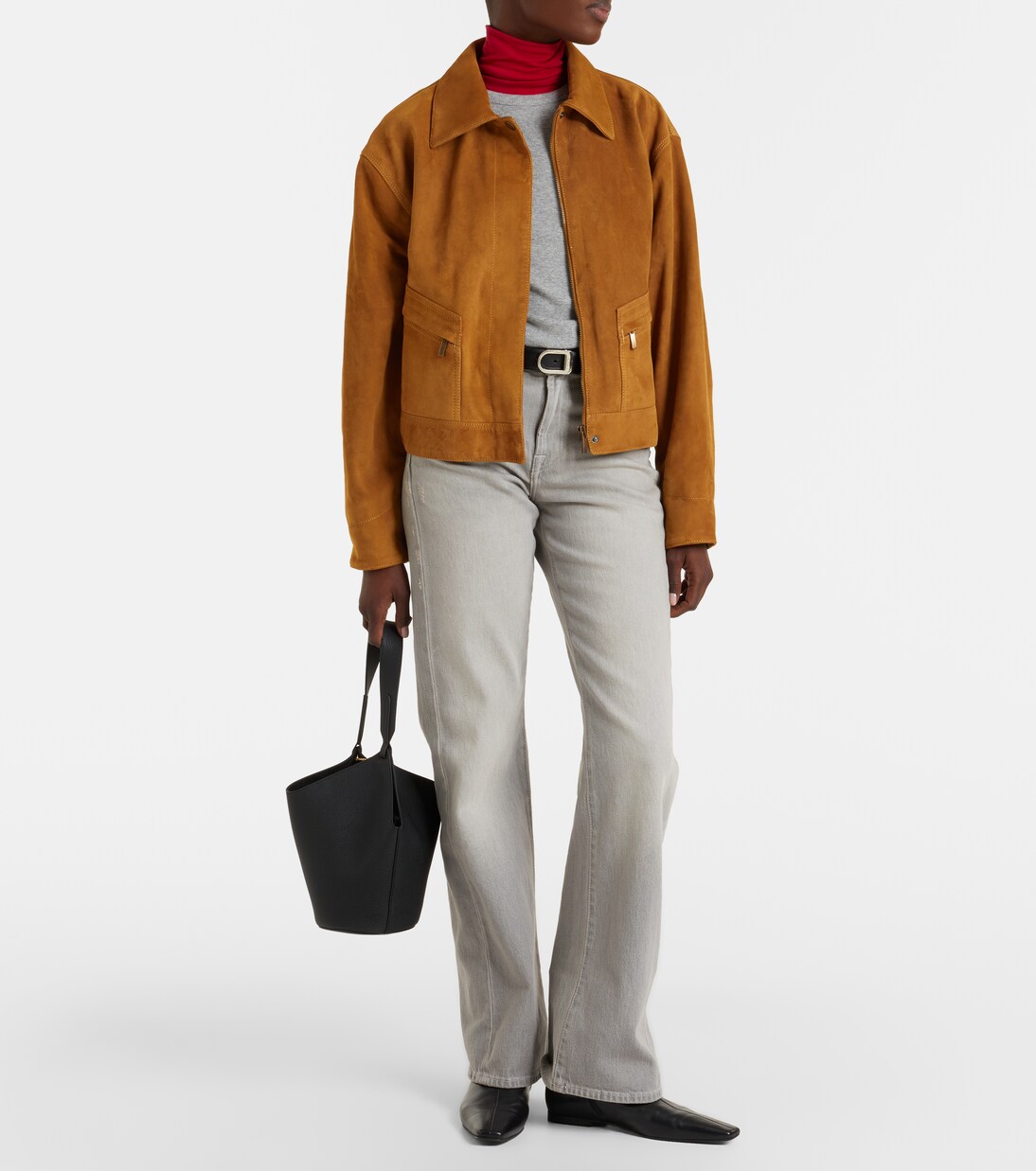 Cropped-Jacke aus Veloursleder | 7 For All Mankind