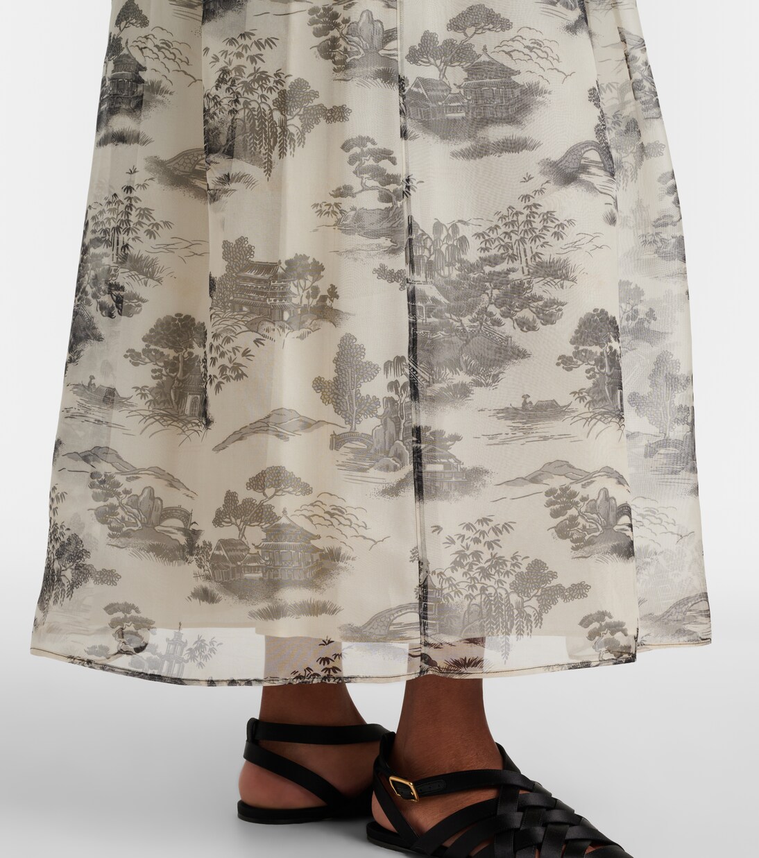 Maxirock Elegante Sabbia aus Seidenorganza | Max Mara