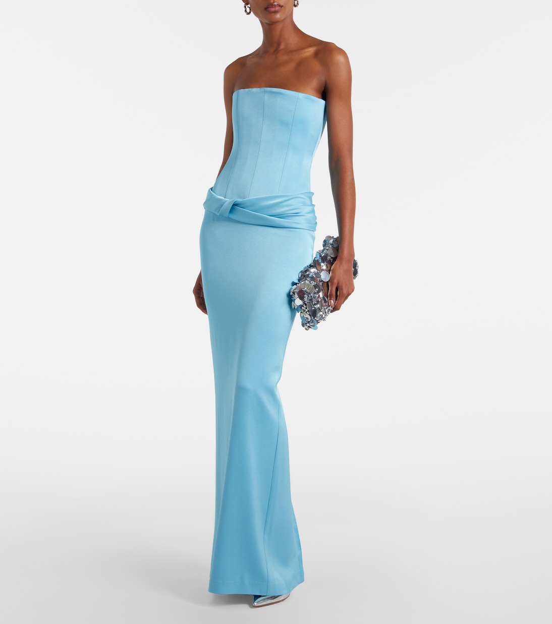 Crêpe satin bustier gown | Alex Perry