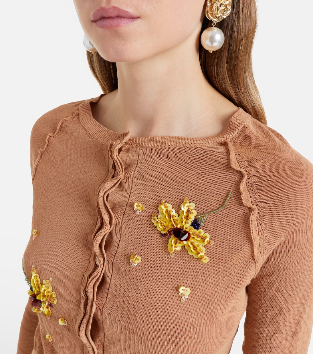 Cárdigan en mezcla de algodón floral | Shushu/Tong