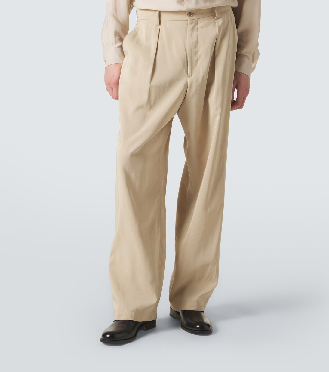 Silk-blend straight pants | Giorgio Armani