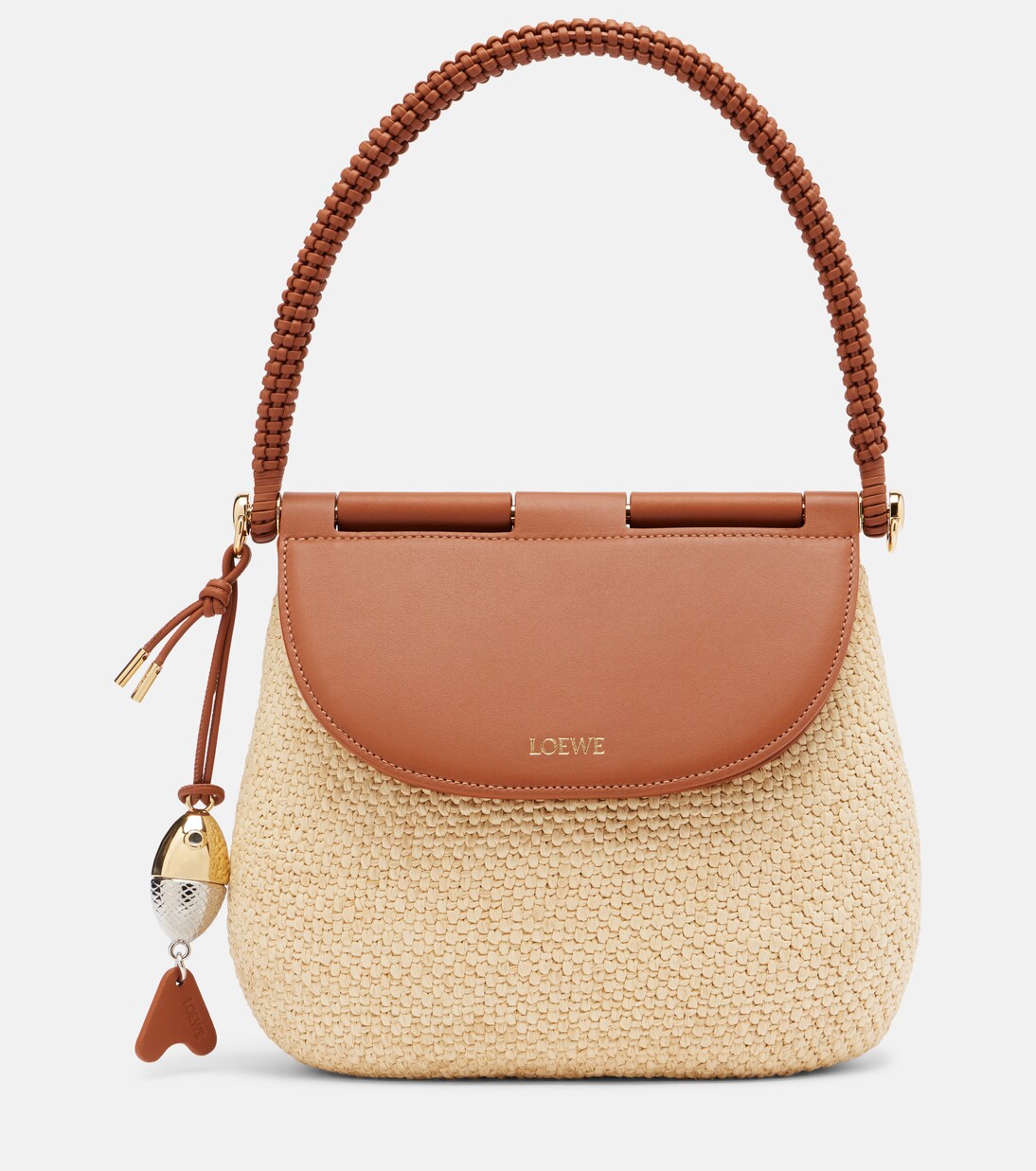 Paula's Ibiza Pescador Medium raffia shoulder bag | Loewe