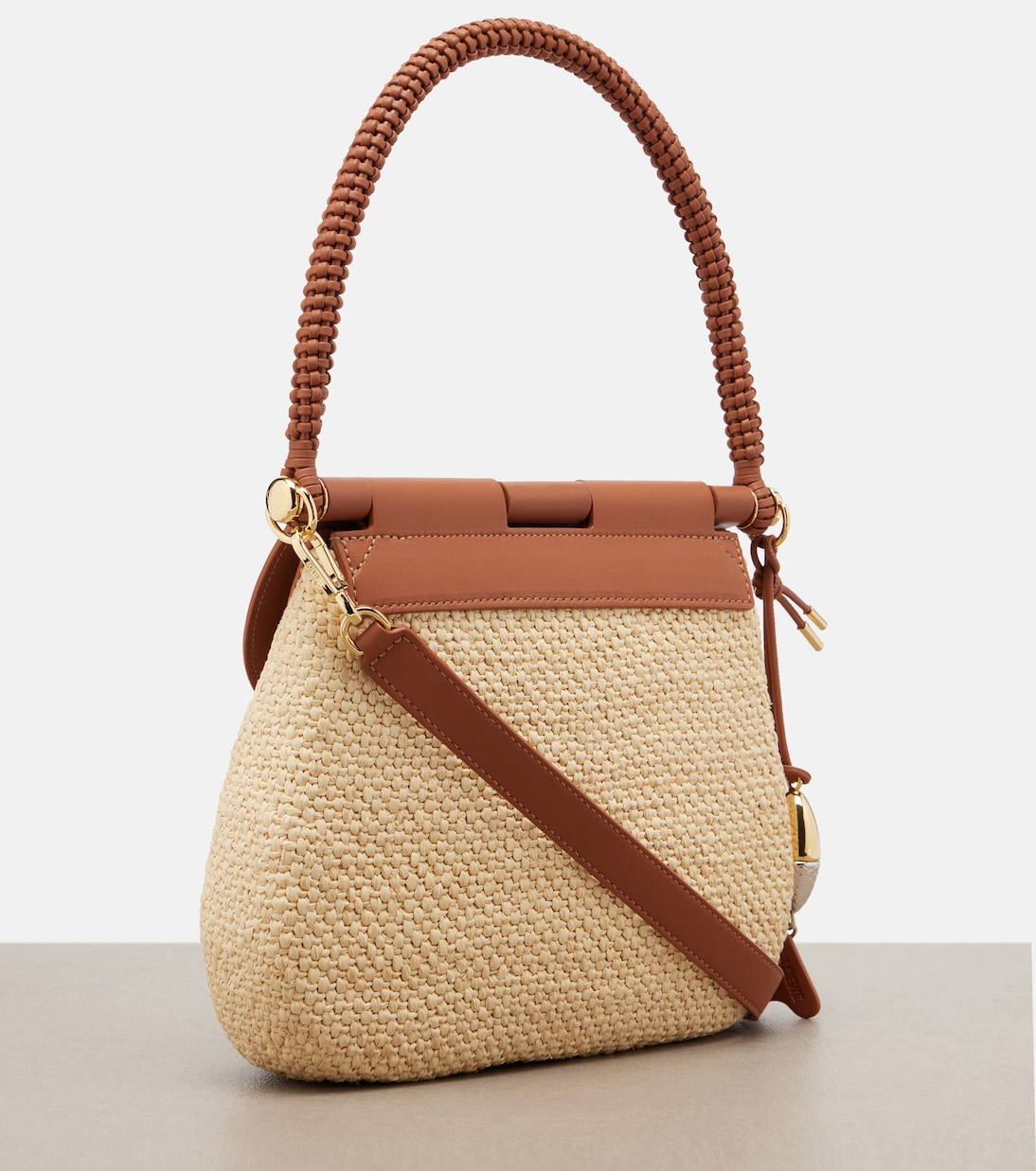 Paula's Ibiza Pescador Medium raffia shoulder bag | Loewe