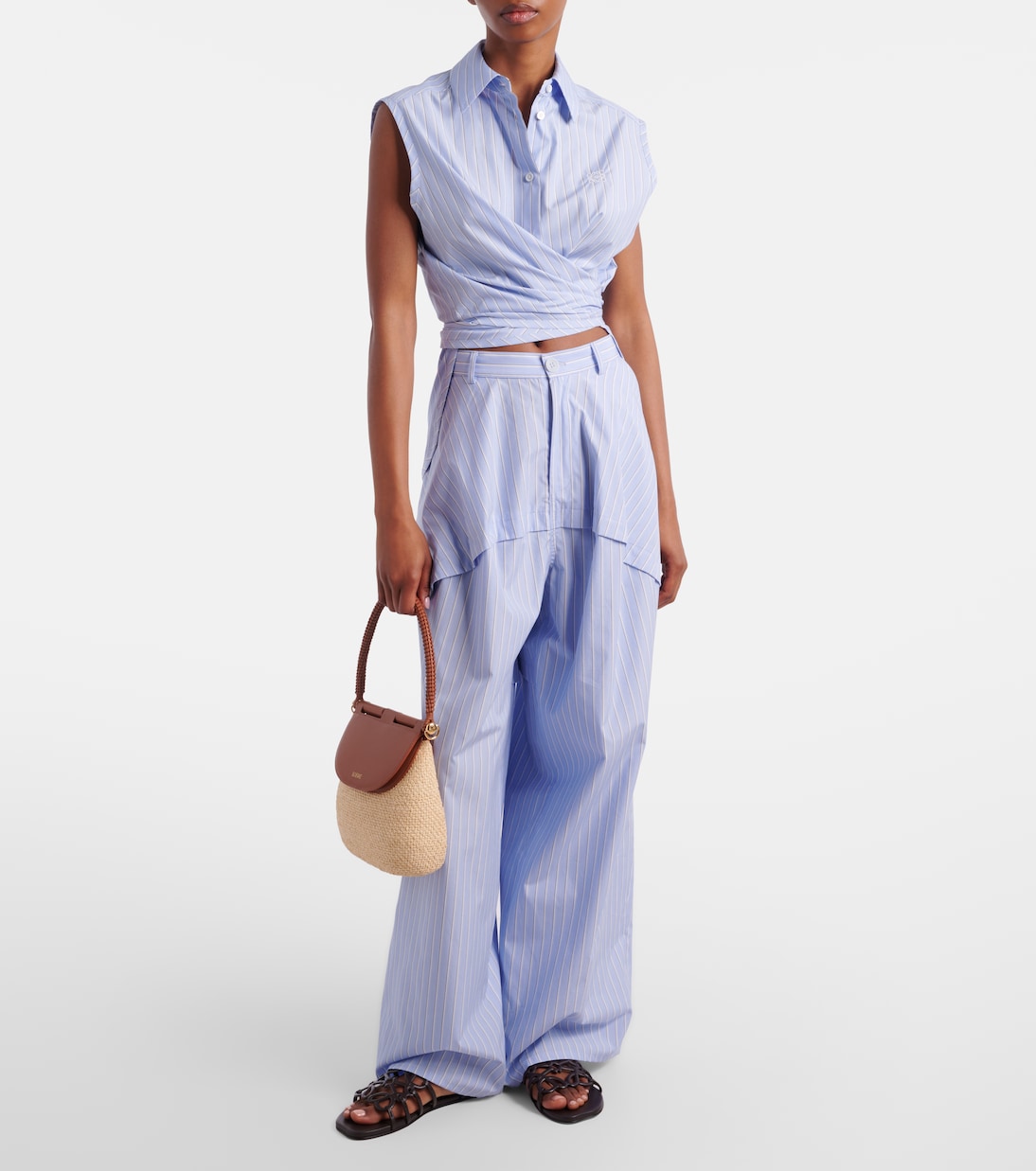 Paula's Ibiza Pescador Medium raffia shoulder bag | Loewe