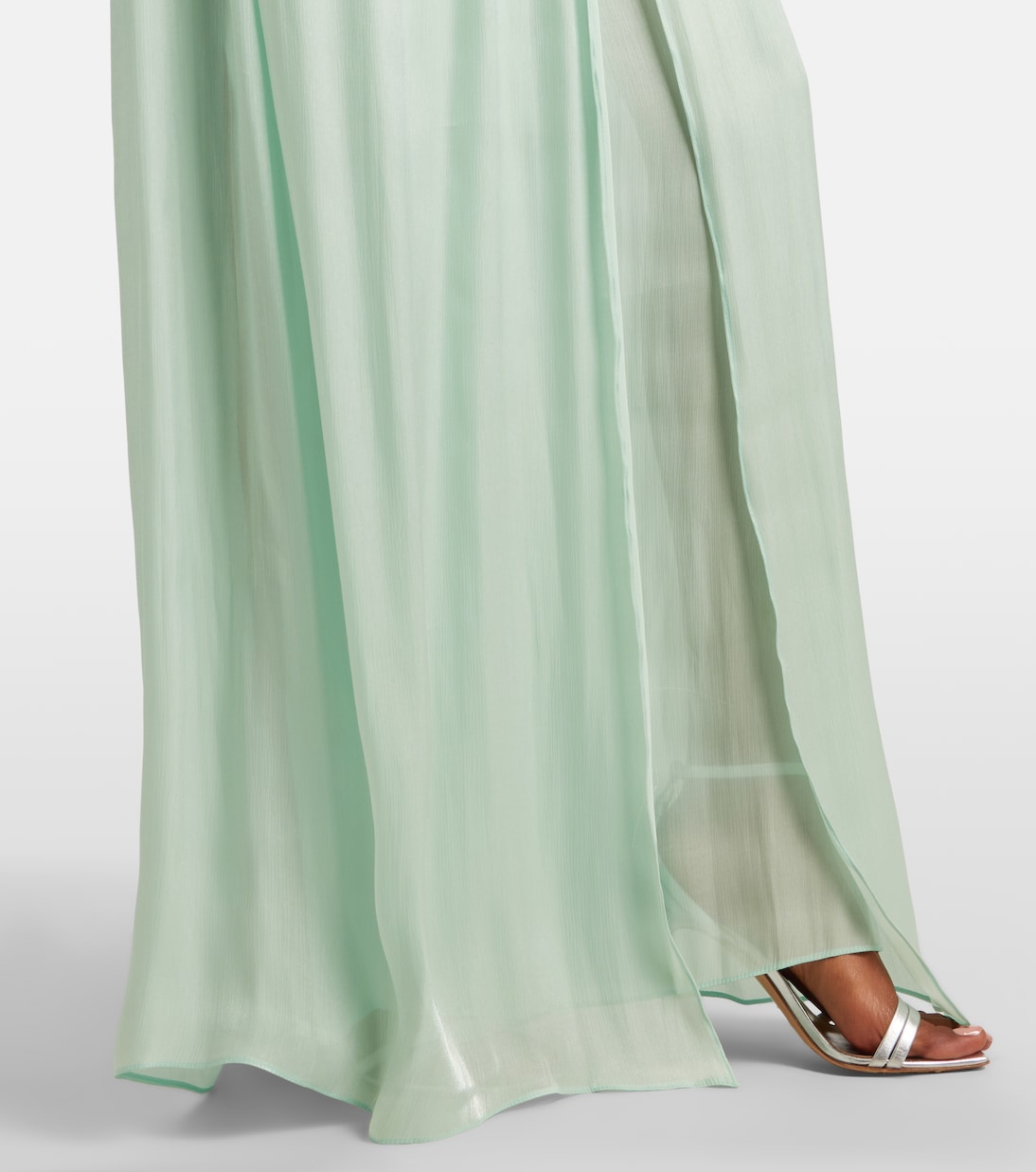 Ruffled georgette gown | Costarellos