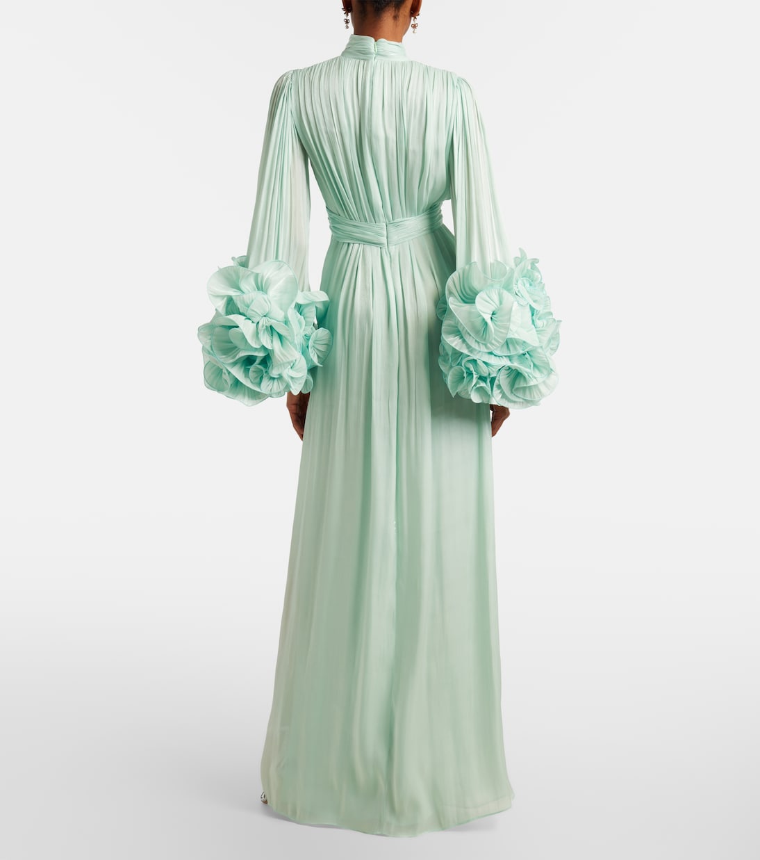Ruffled georgette gown | Costarellos