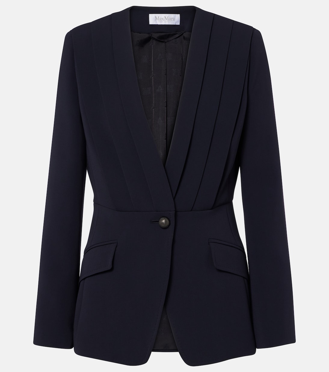Blazer de crepé cady plisado | Max Mara