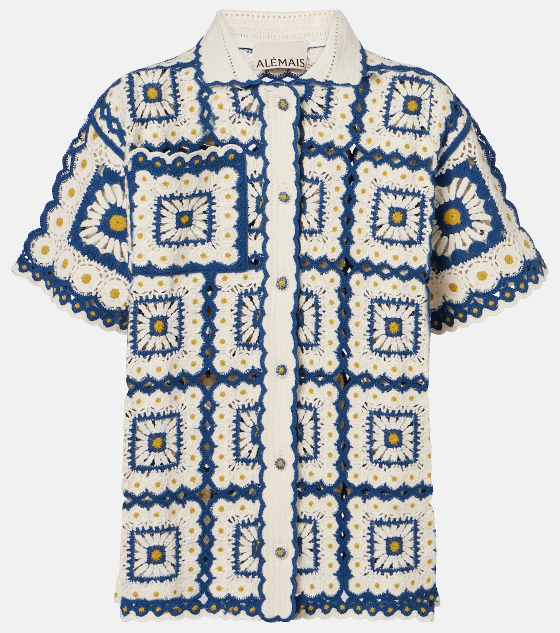 Dolly crochet cotton shirt | Alémais