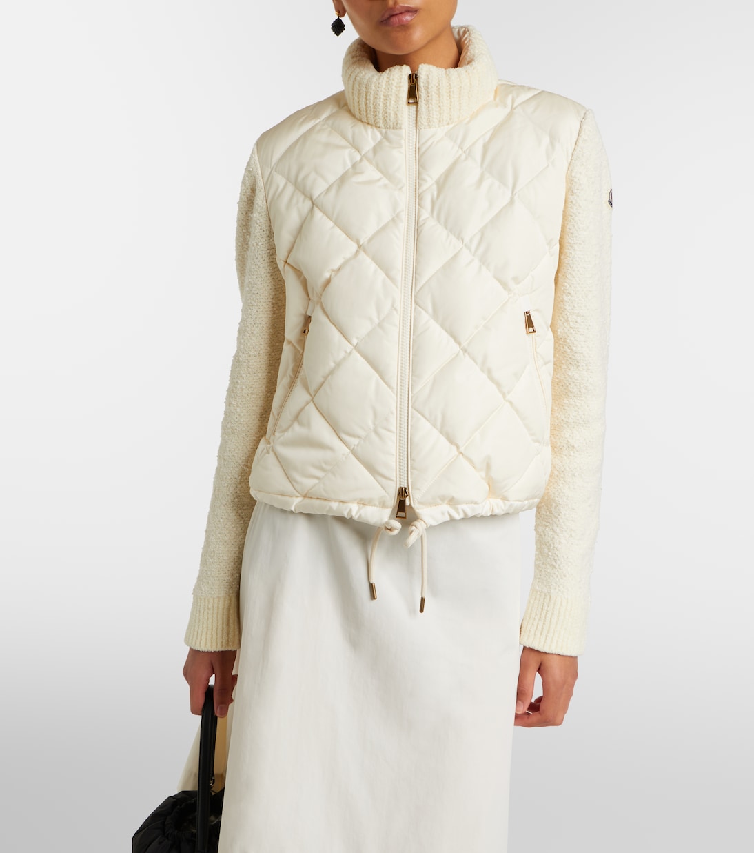 Down-paneled cotton-blend cardigan | Moncler