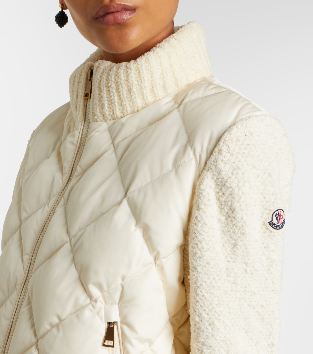 Down-paneled cotton-blend cardigan | Moncler