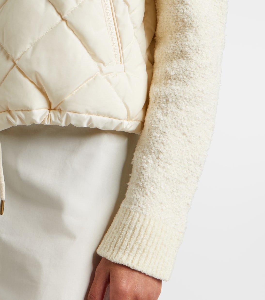 Down-paneled cotton-blend cardigan | Moncler