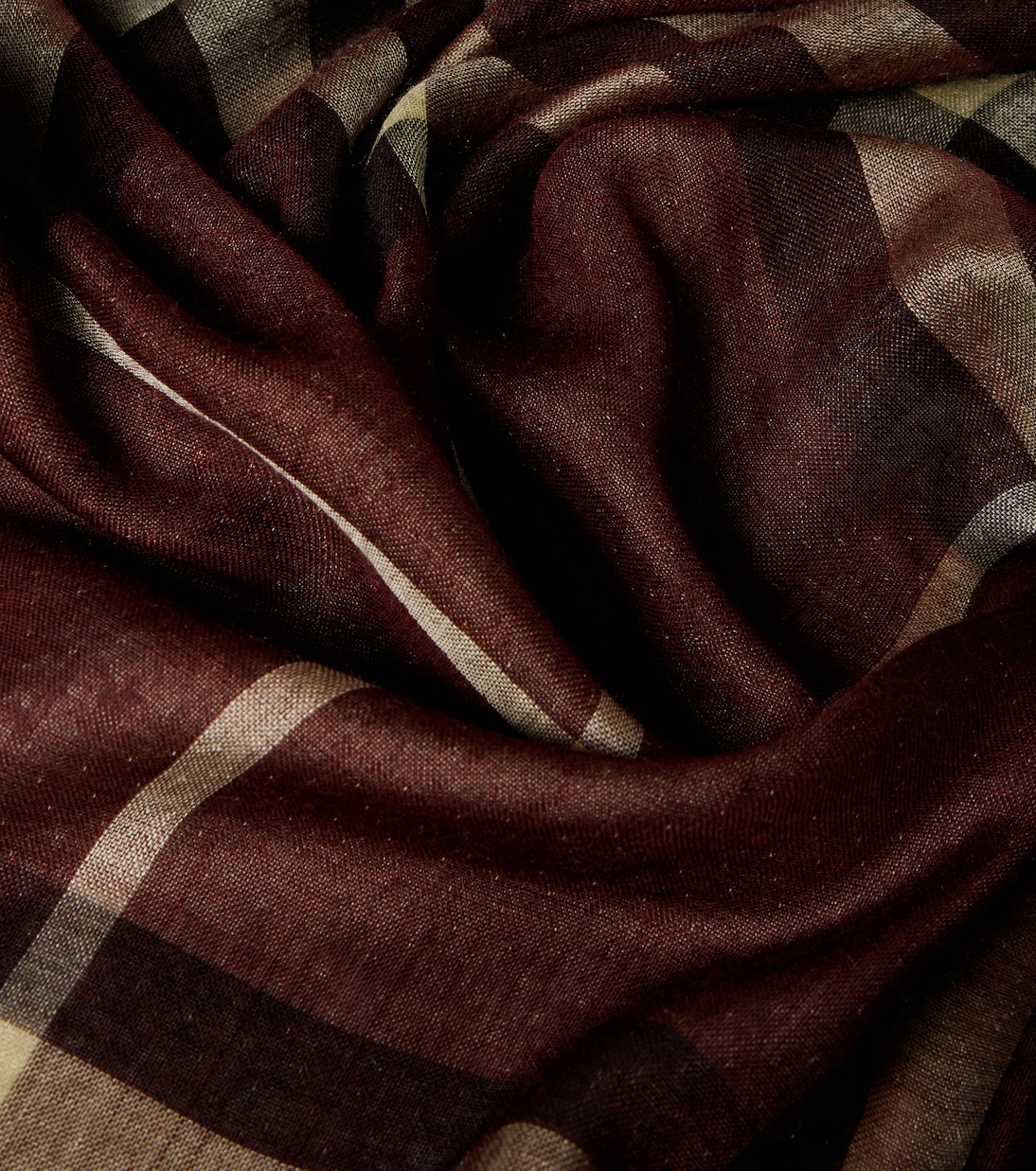 شال من الصوف والحرير Burberry Check  | Burberry