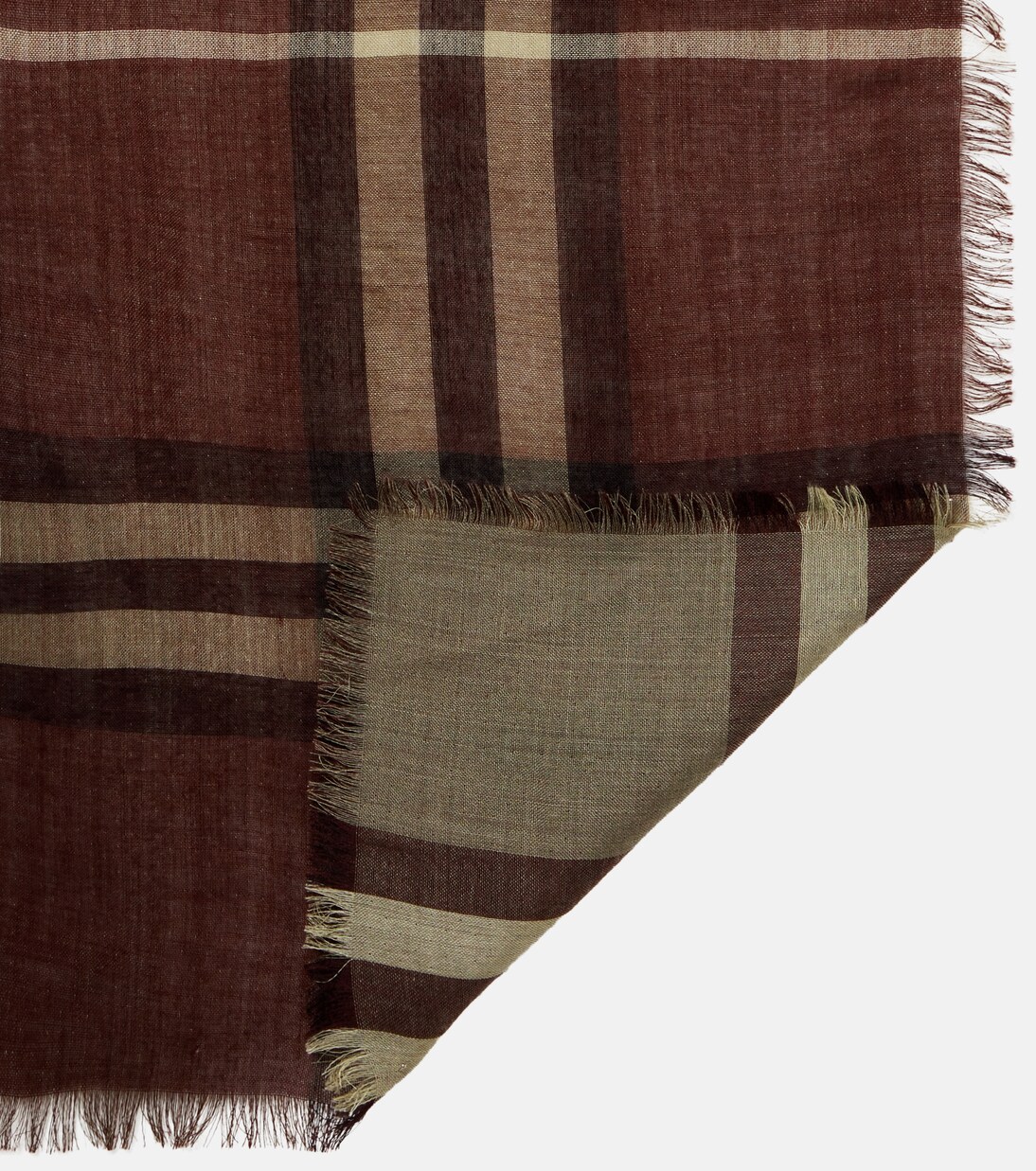 شال من الصوف والحرير Burberry Check  | Burberry