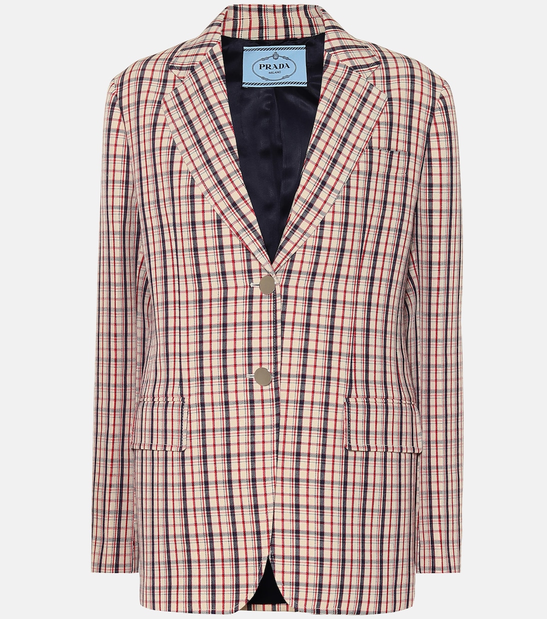 Checked wool blazer | Prada
