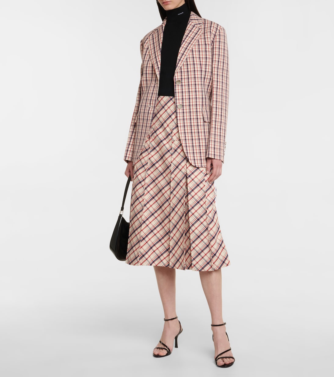 Checked wool blazer | Prada