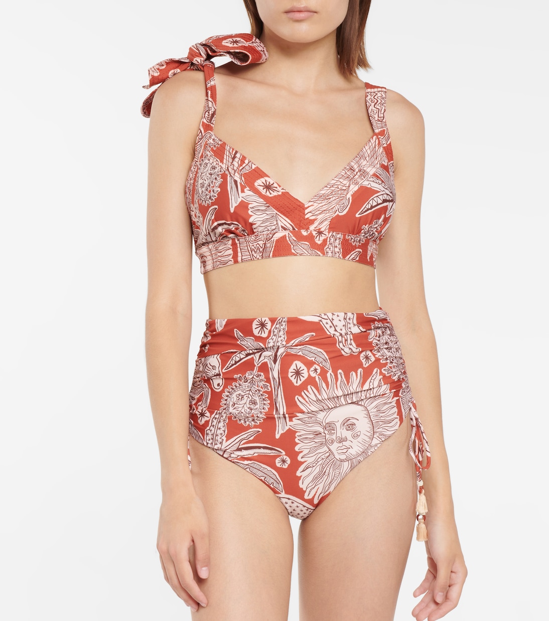 Top de bikini triangle imprimé Macondo | Johanna Ortiz