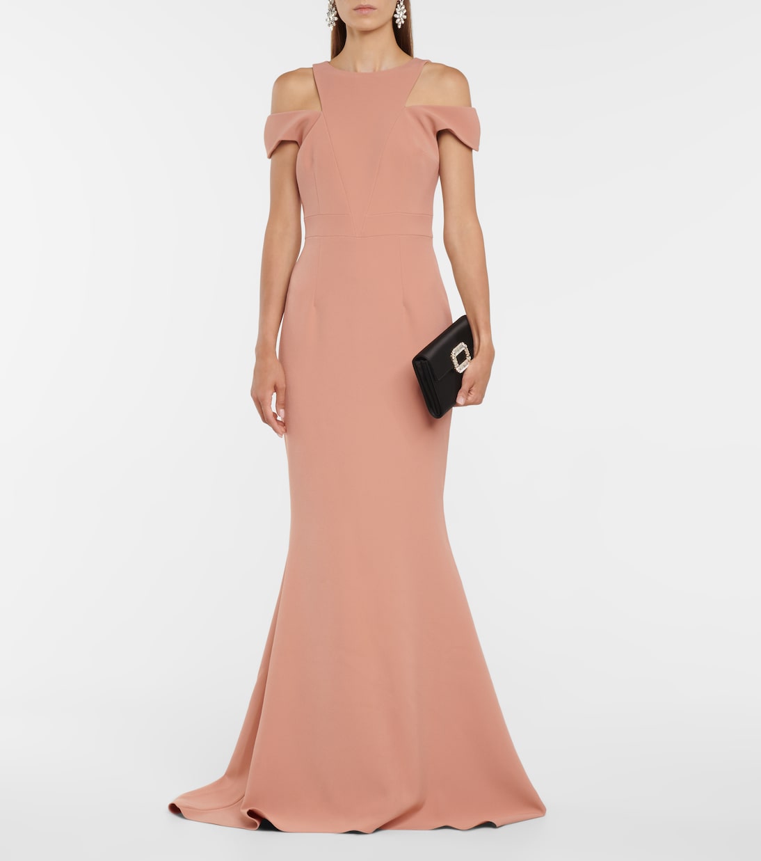 Robe longue Ambrosia en crêpe | Safiyaa