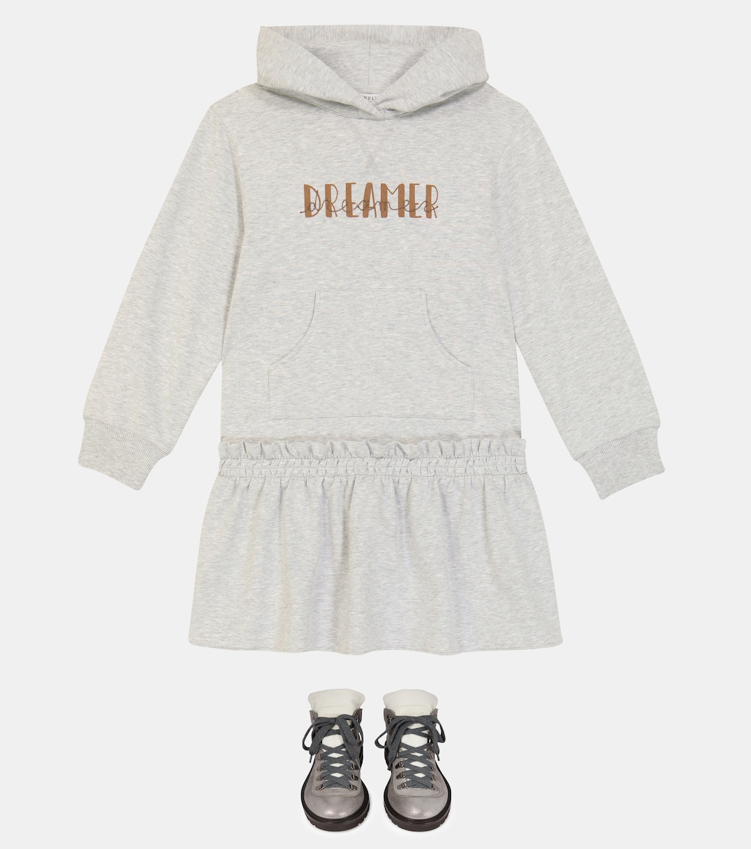 Robe à capuche Dreamer en coton mélangé | Brunello Cucinelli Kids