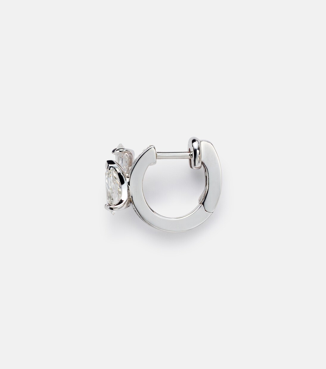 Serti Sur Vide 18kt white gold single earring with diamonds | Repossi