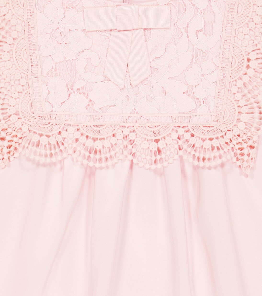 Guipure lace-trimmed taffeta dress | Self-Portrait Kids