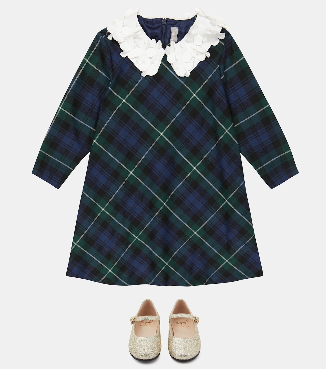 Embellished checked dress | Il Gufo