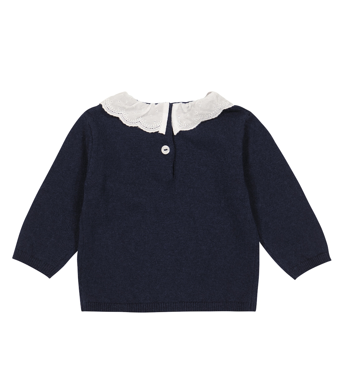 Baby Pullover aus Wolle mit Spitze | Tartine et Chocolat