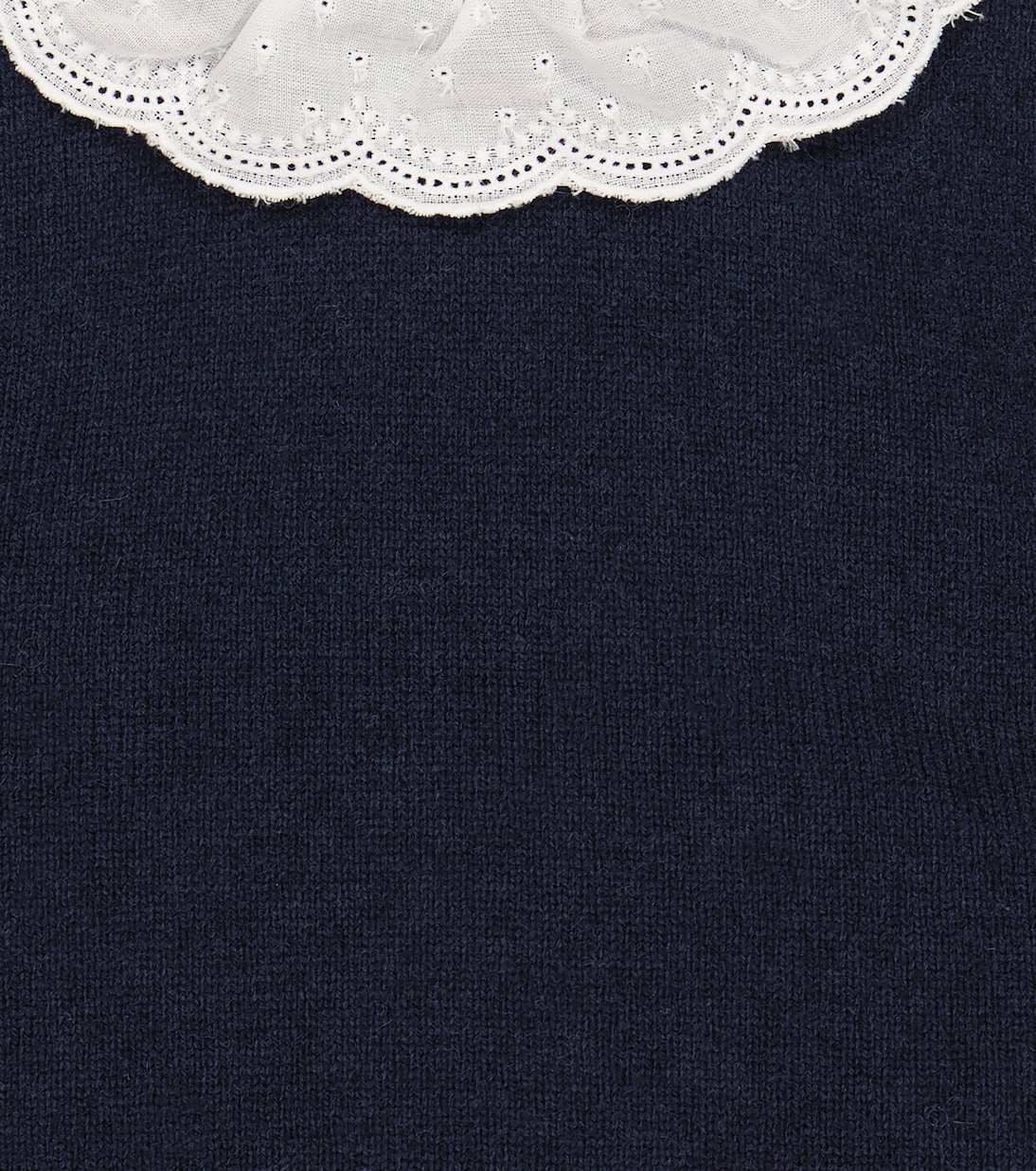 Baby Pullover aus Wolle mit Spitze | Tartine et Chocolat