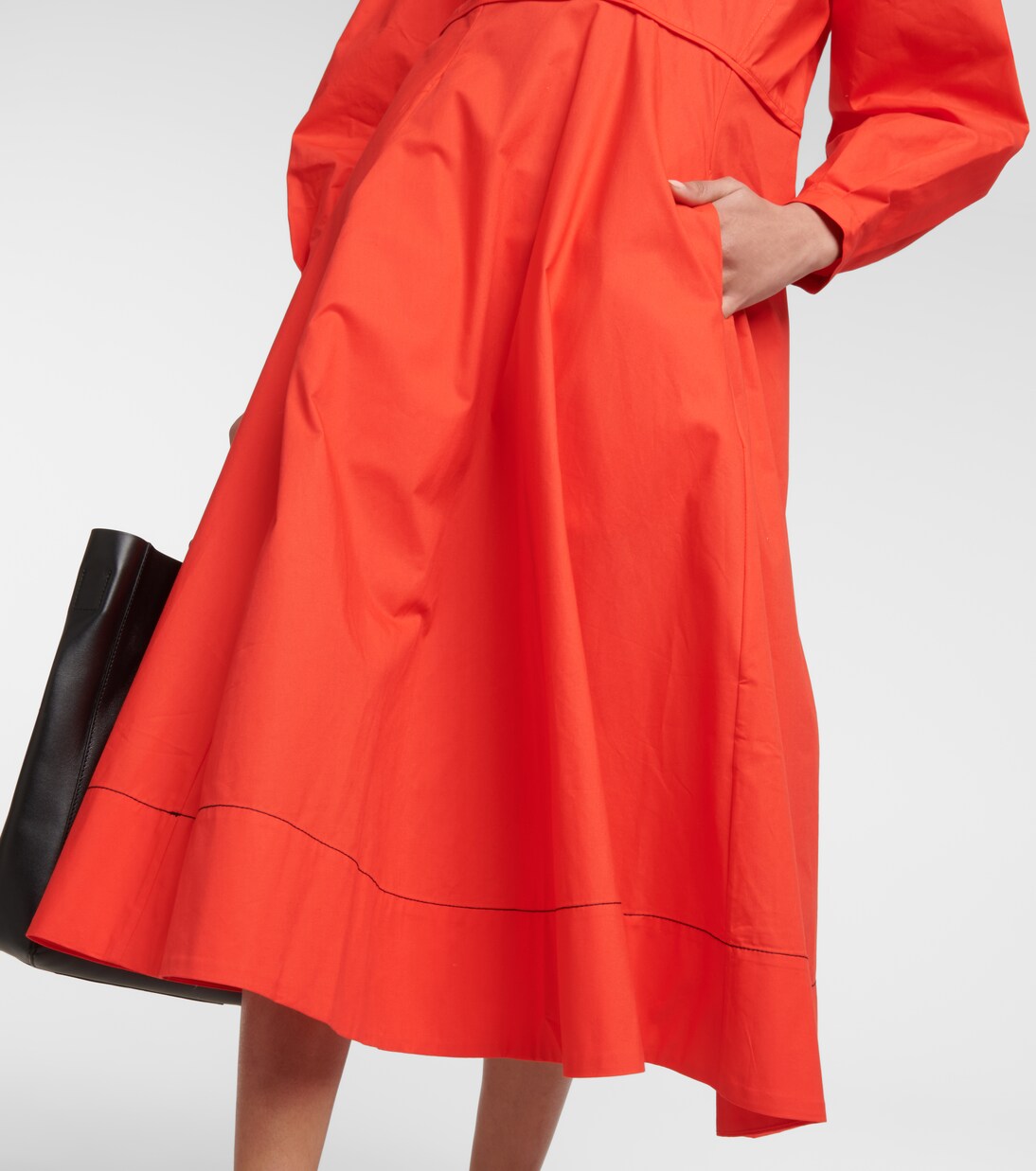 White Label Midikleid aus Popeline | Proenza Schouler