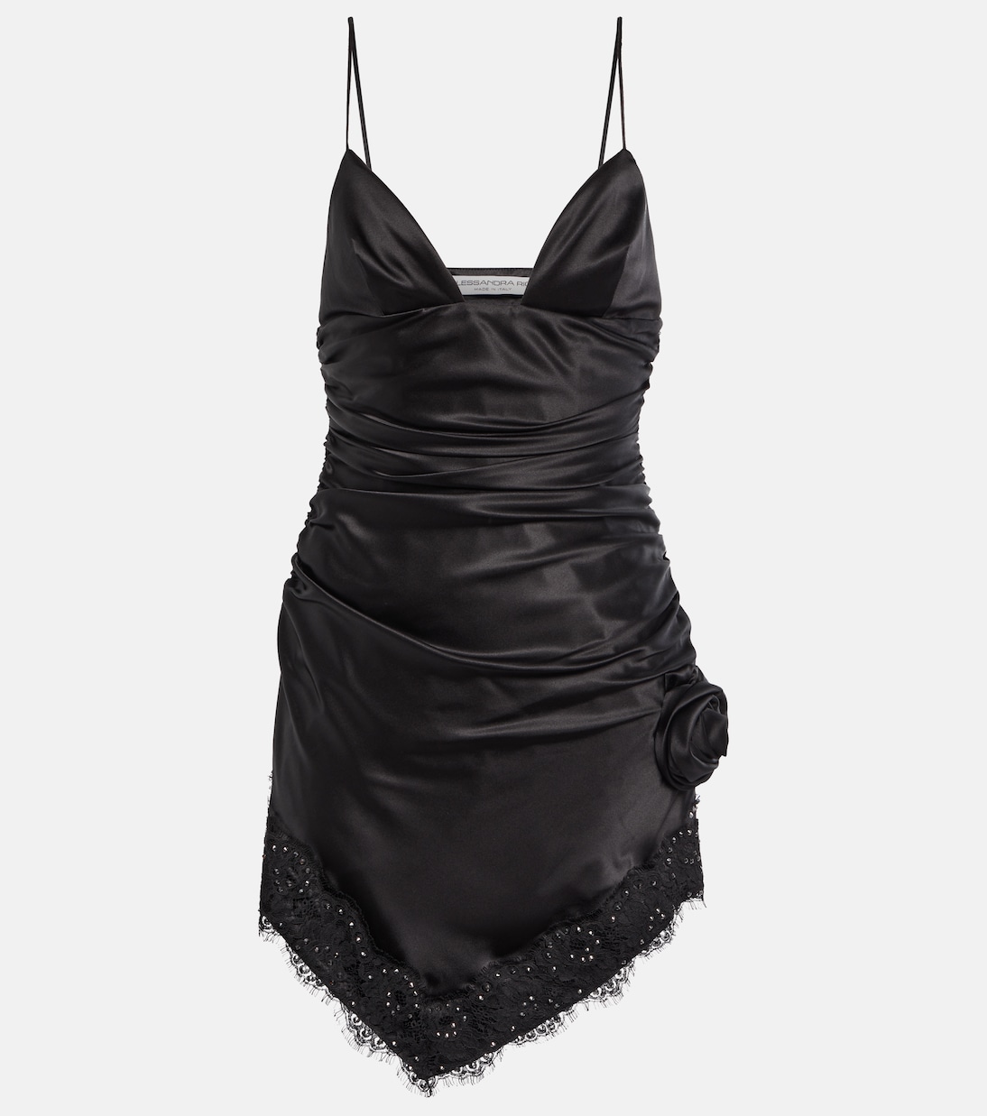 Robe en soie mélangée à ornements | Alessandra Rich