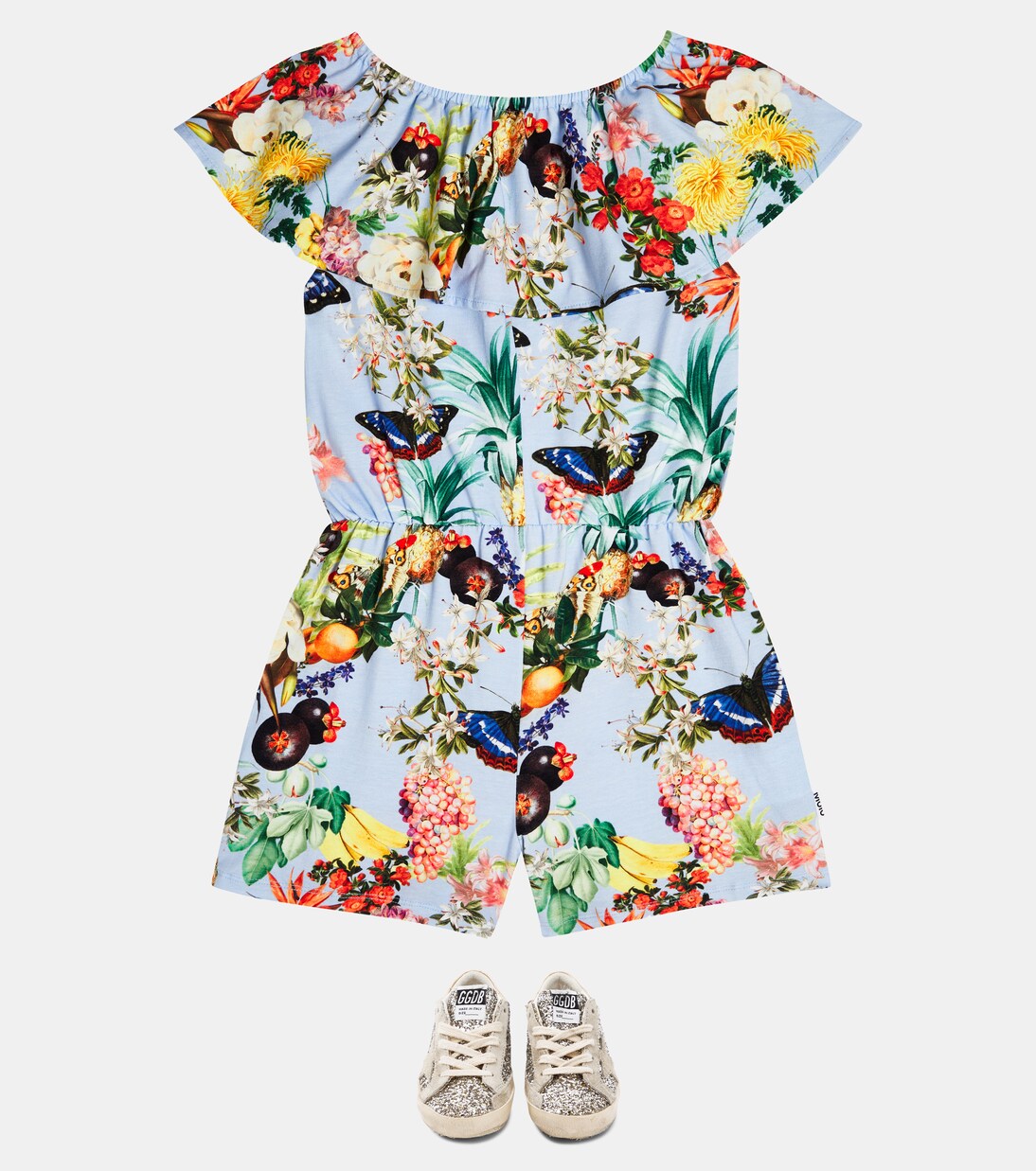 Adda printed cotton-blend jersey playsuit | Molo