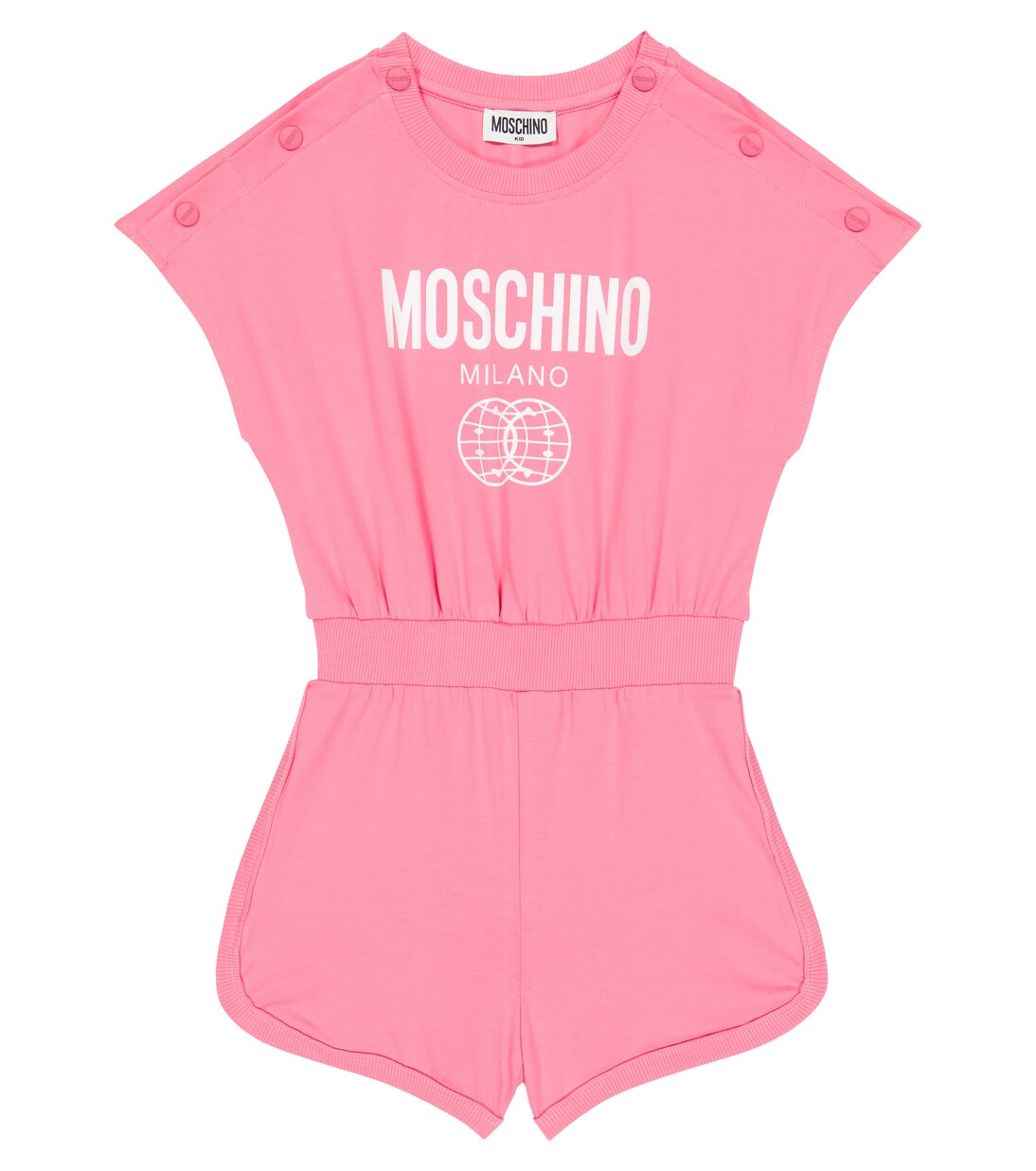 Printed cotton jersey playsuit | Moschino Kids