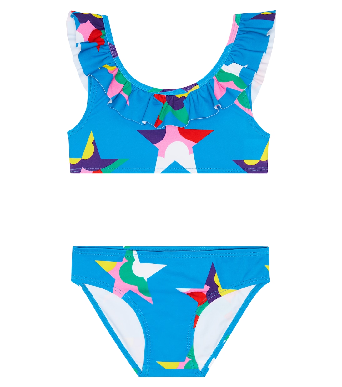 Printed ruffle-trimmed bikini | Stella McCartney Kids