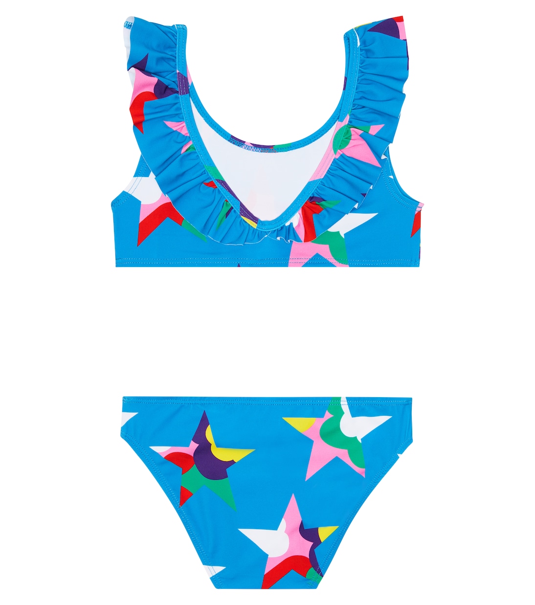 Printed ruffle-trimmed bikini | Stella McCartney Kids