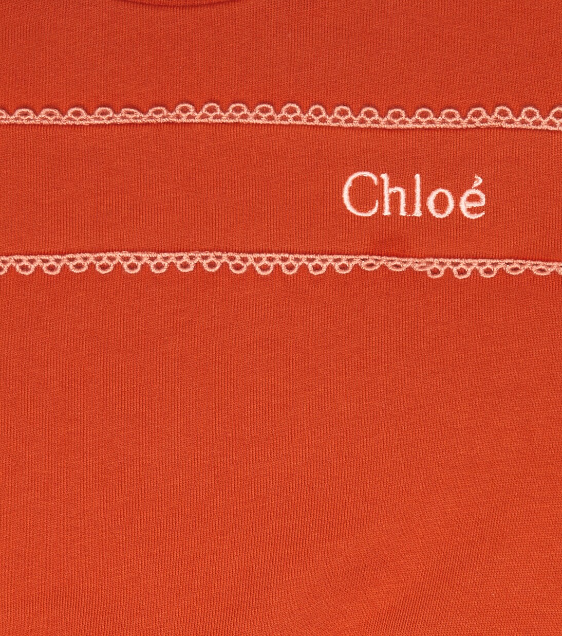 Felpa in cotone con ricamo del logo | Chloé Kids