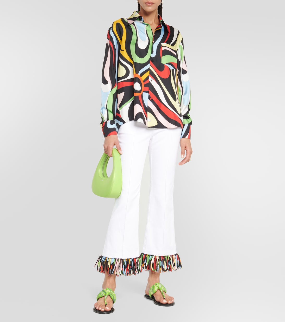 Sandalen Iride aus Seide und Leder | Pucci