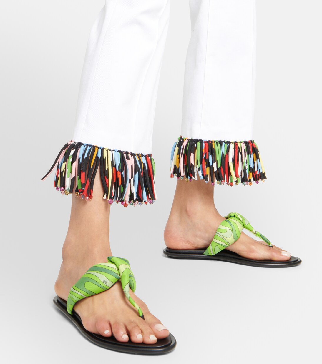 Sandalen Iride aus Seide und Leder | Pucci