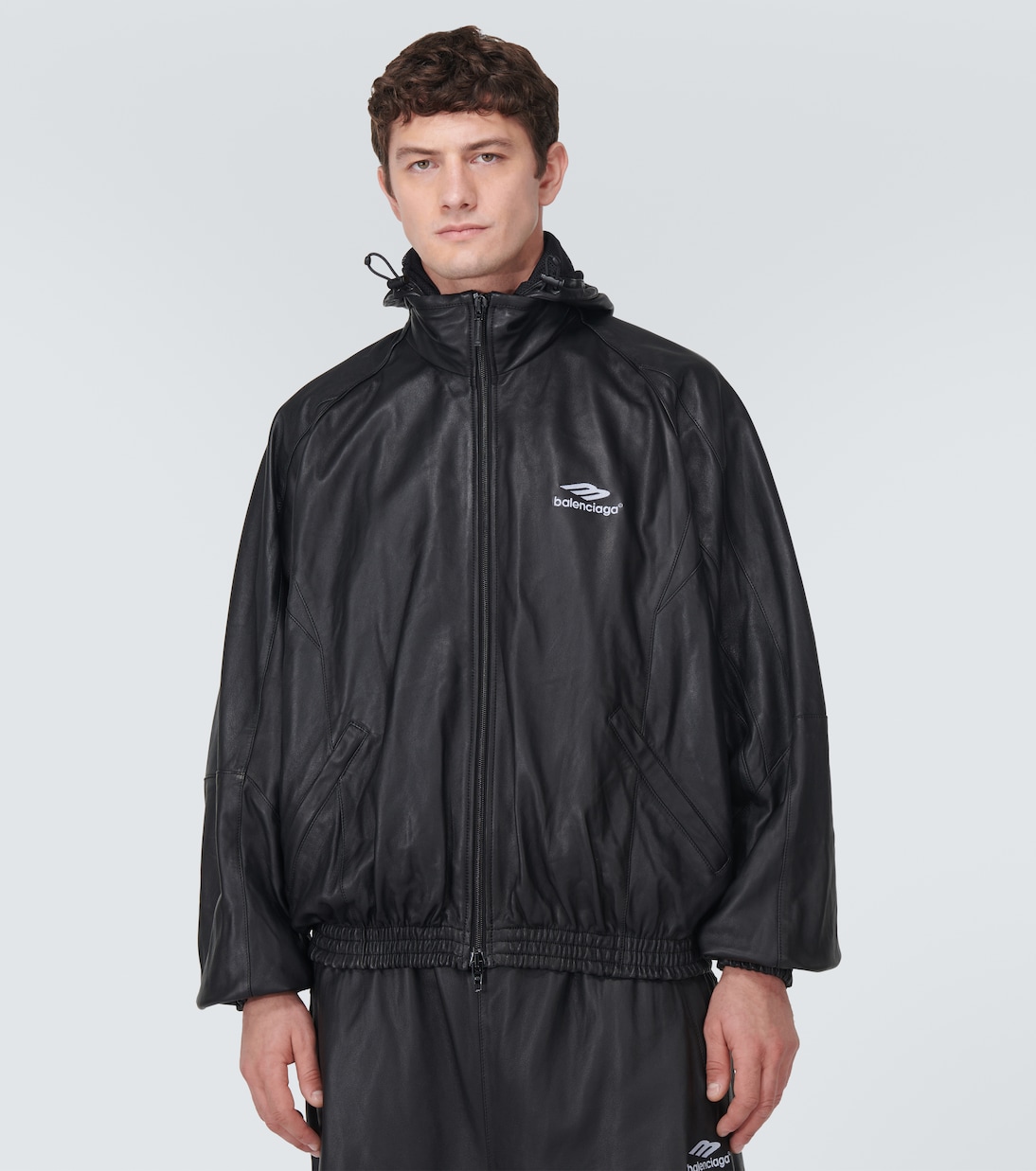 Trainingsjacke 3B Sports Icon aus Leder | Balenciaga