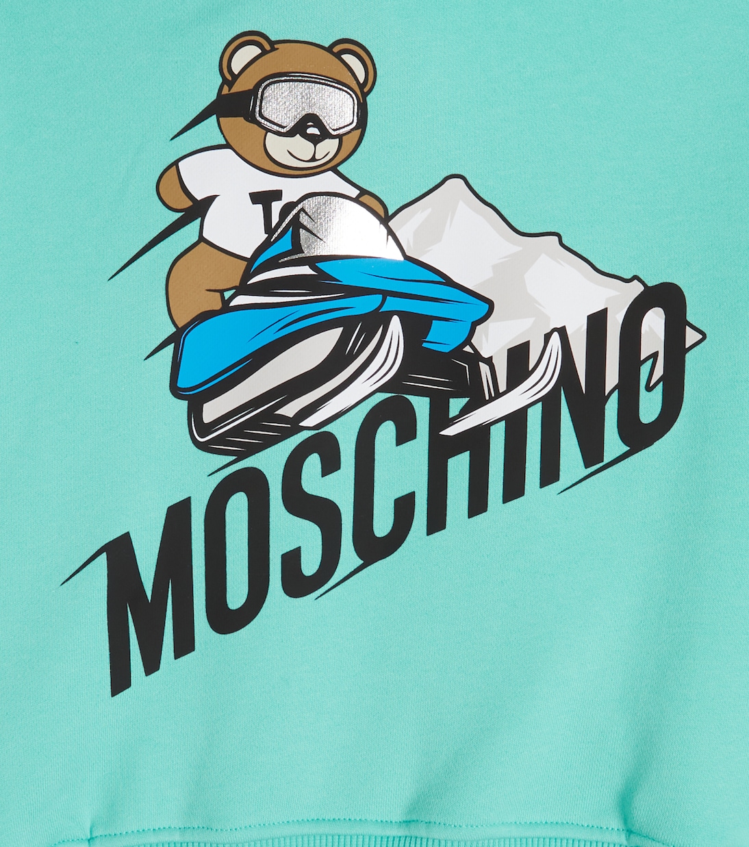 Sweat-shirt à capuche imprimé en coton | Moschino Kids